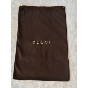 Authentic Gucci Dust Bag Dark Brown 11.25X17.25" 100% Cotton Flannel